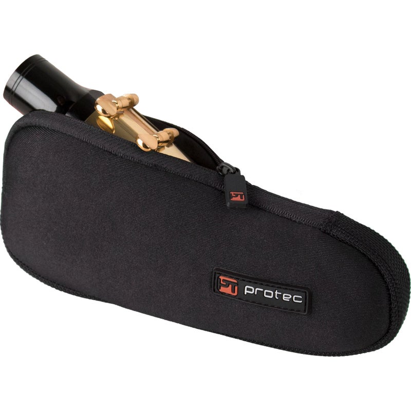 Pro-Tec Baritone Saxophone Neoprene Mouthpiece Pouch with Zipper Closure - Black, Model N277 - Image 1